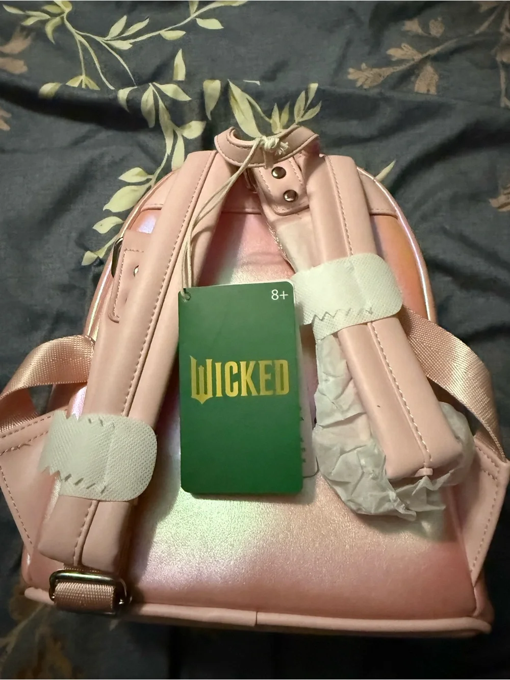 Loungefly Pink 'Wicked' Decorative Women's Mini Backpack with Silver Accents